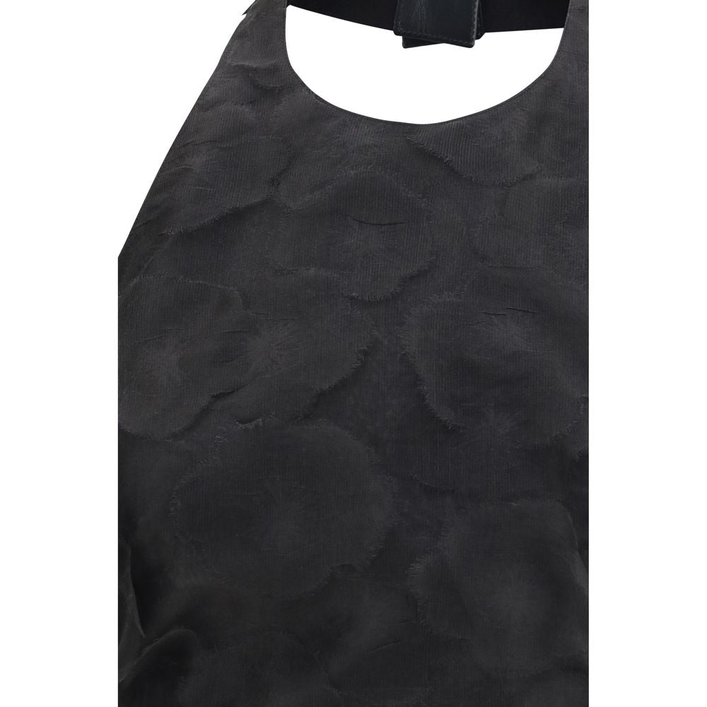 Max Mara Schwarzes Seidenhemd mit Muster-3