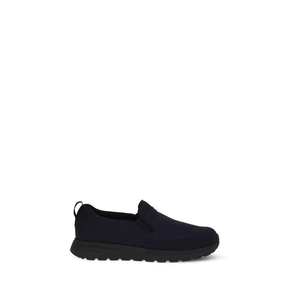 Prada Blaue Low-Top-Sneaker aus recyceltem Polyamid-1