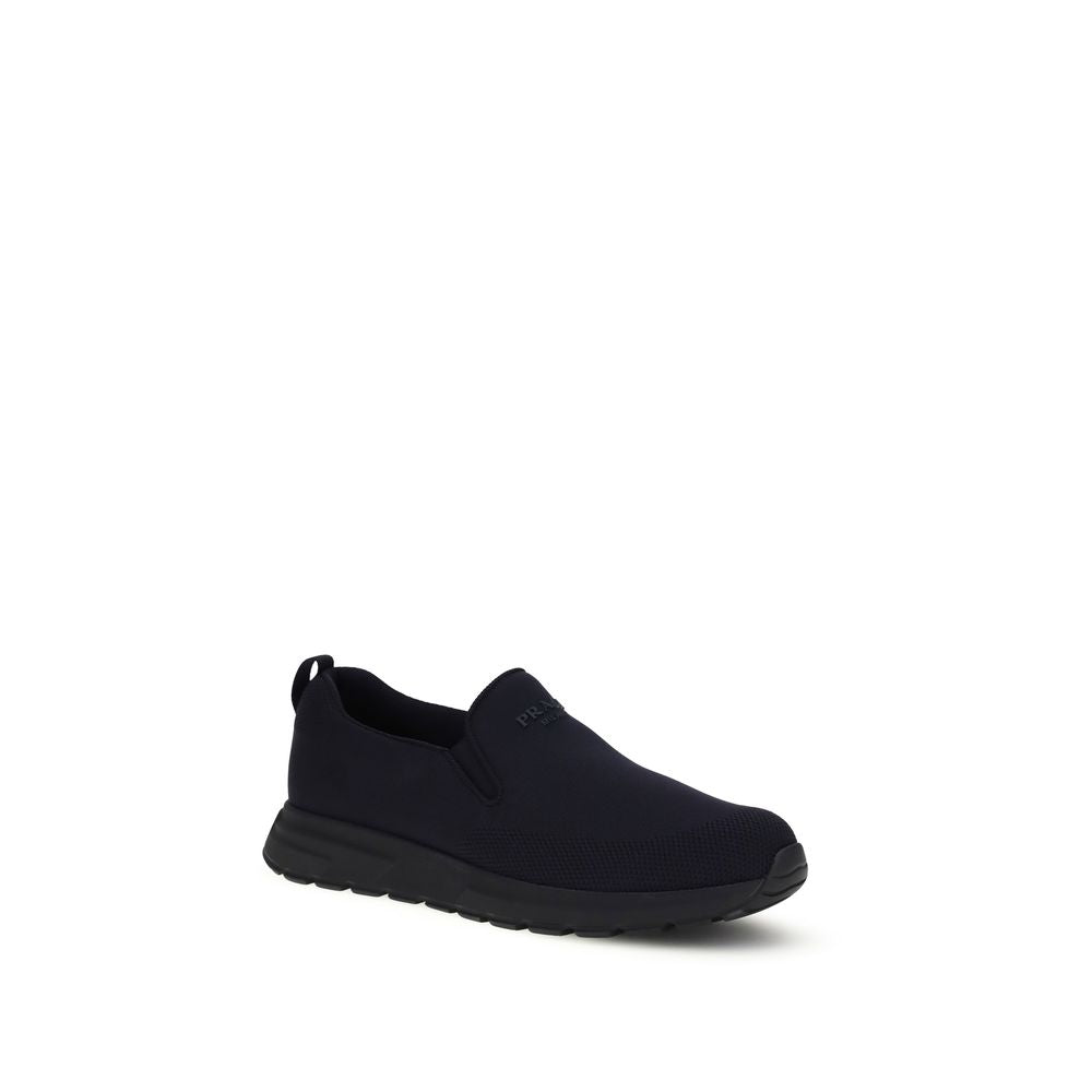 Prada Blaue Low-Top-Sneaker aus recyceltem Polyamid-2