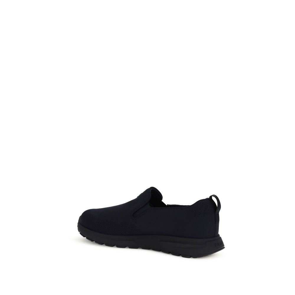 Prada Blaue Low-Top-Sneaker aus recyceltem Polyamid-3