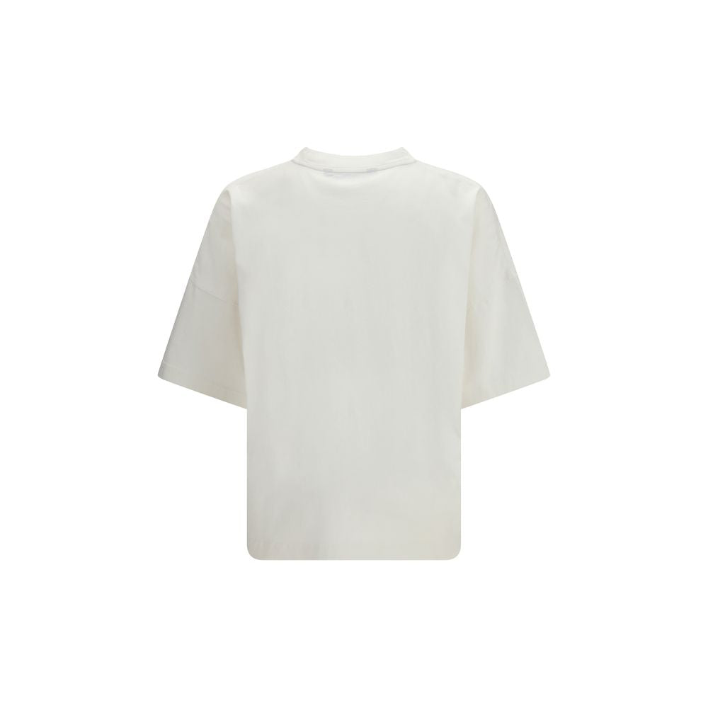 Palm Angels White Cotton T-Shirt-2