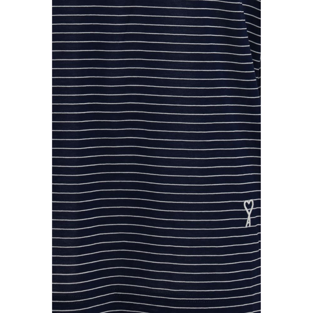 Ami Paris Blaues Baumwoll-T-Shirt-3
