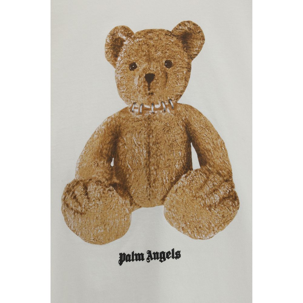 Palm Angels Beige Cotton T-Shirt-3