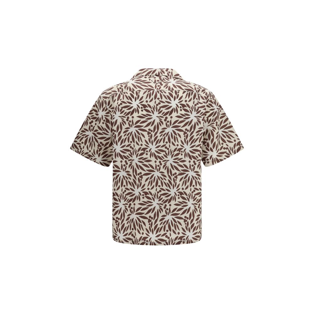 Prada Hemd mit braunem Baumwollmuster-2