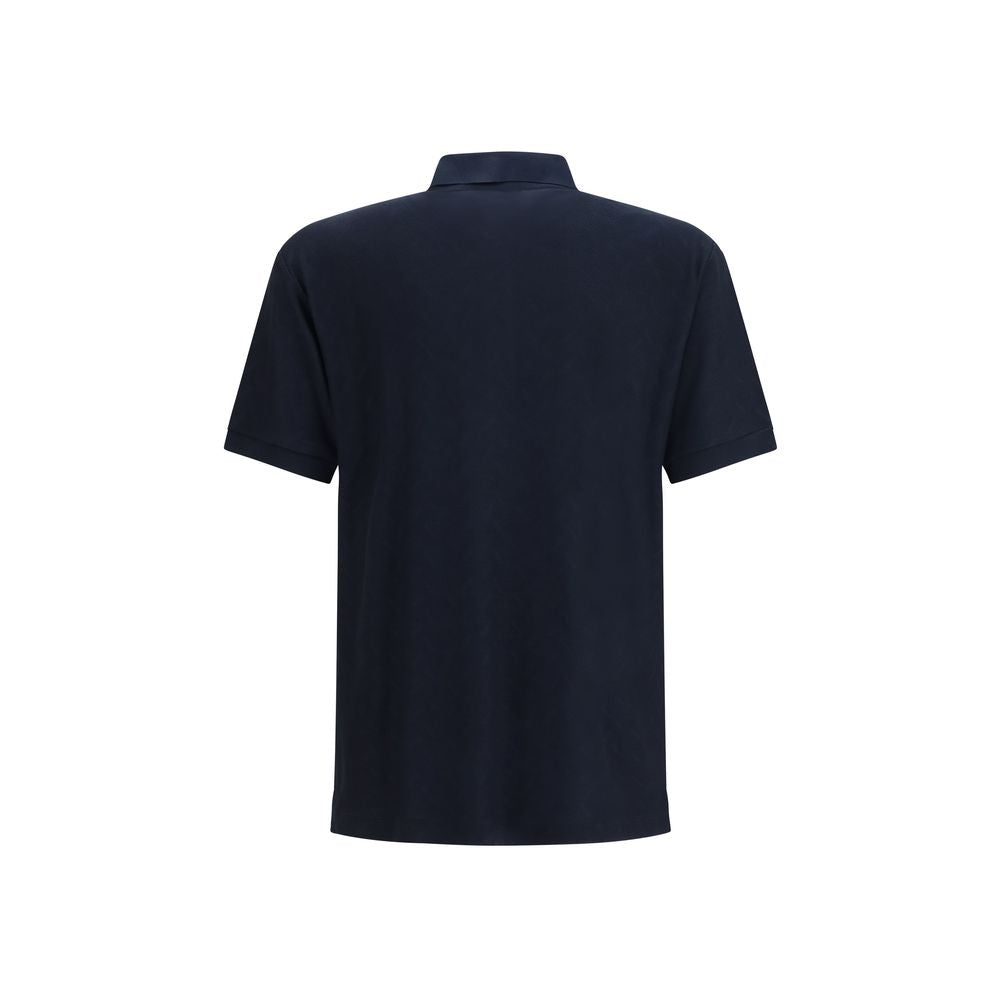 Giorgio Armani Blaues Poloshirt aus Viskose-2