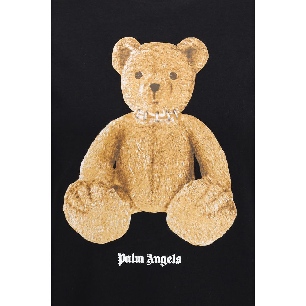 Palm Angels Black Cotton T-Shirt-3