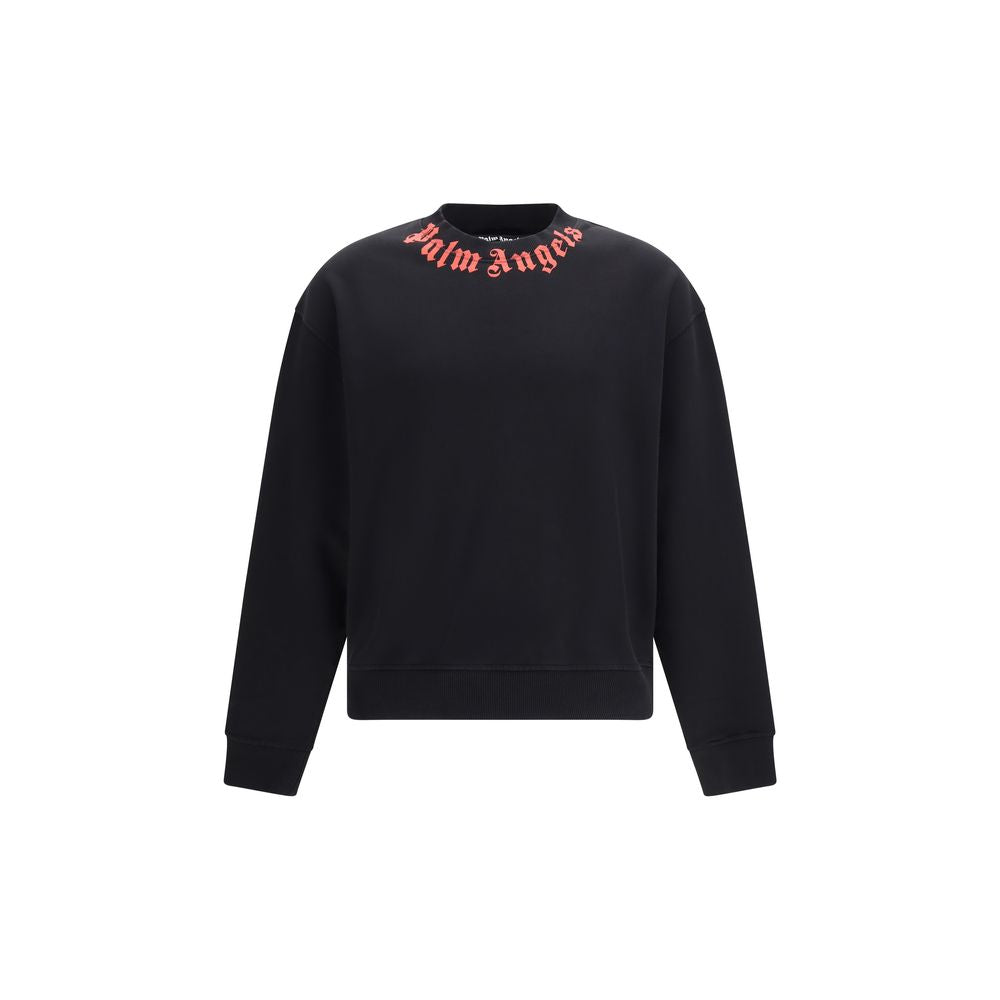 Palm Angels Black Cotton Sweatshirt-1