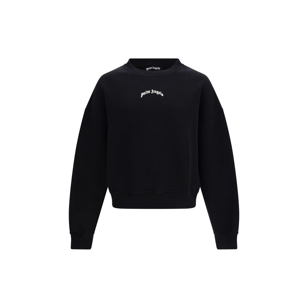 Palm Angels Schwarzer Baumwoll-Sweatshirt-1