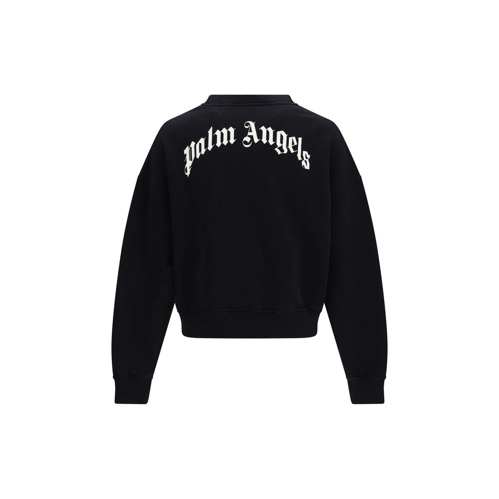 Palm Angels Schwarzer Baumwoll-Sweatshirt-2