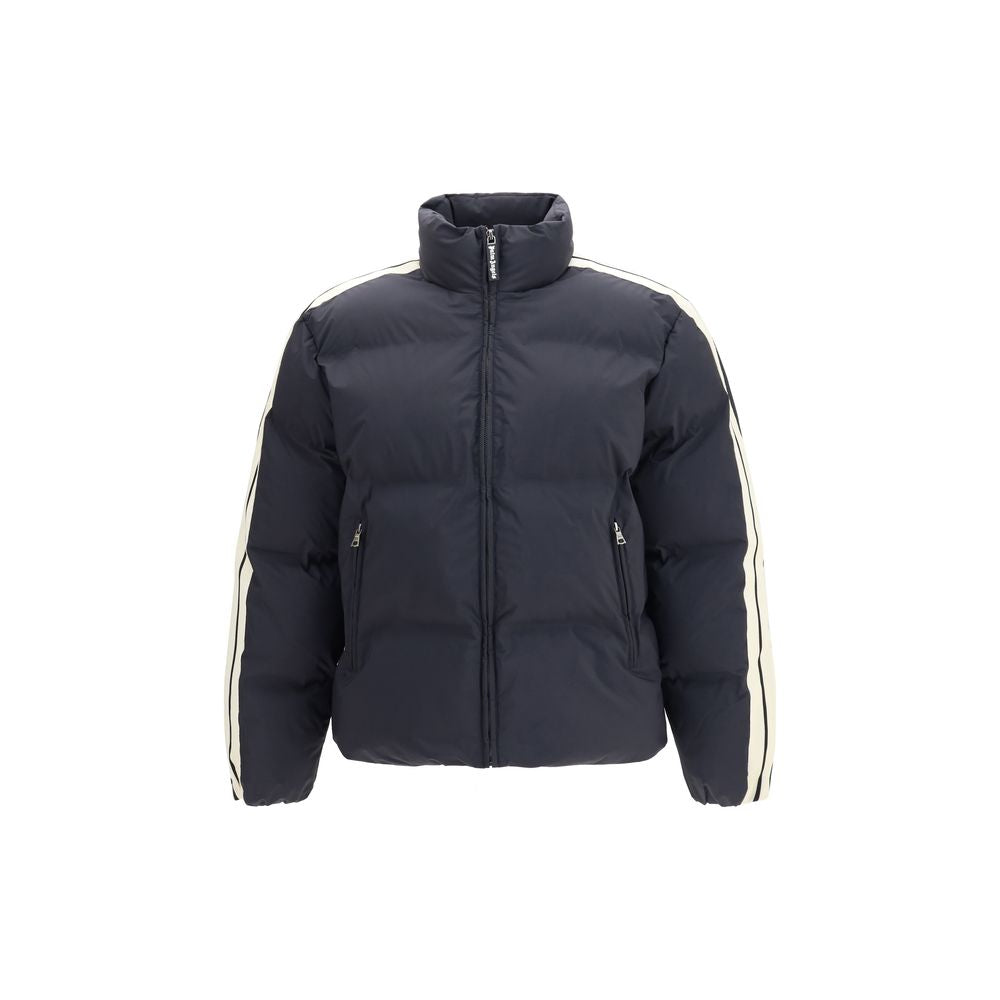 Palm Angels Black Full-Length Polyamide Jacket-1