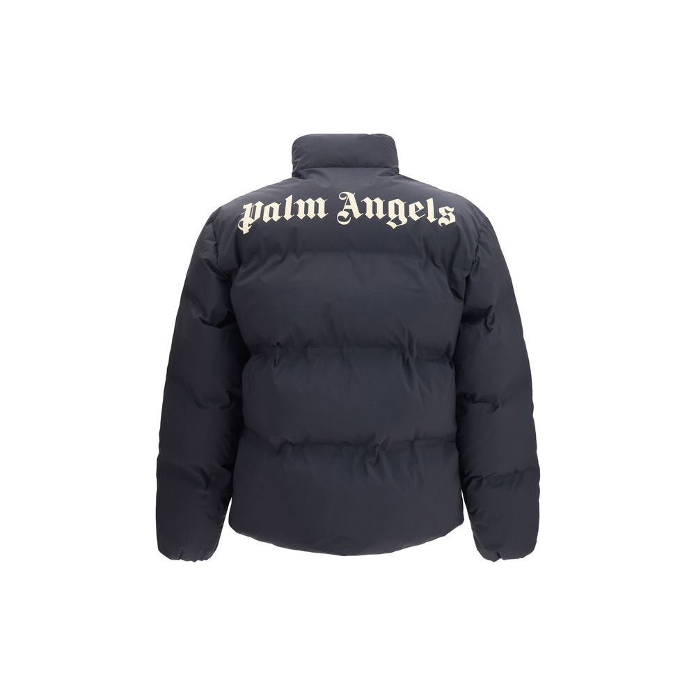 Palm Angels Black Full-Length Polyamide Jacket-2