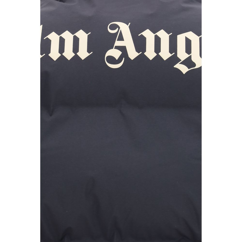 Palm Angels Black Full-Length Polyamide Jacket-3