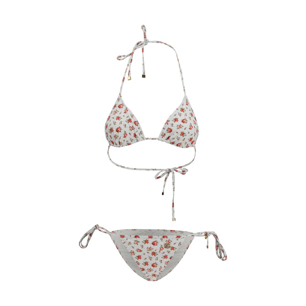 Dolce & Gabbana Weißer Nylon-Bikini-1