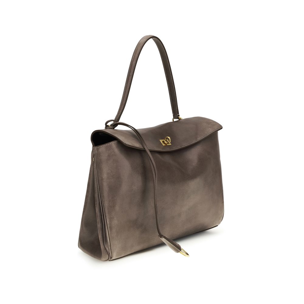 Balenciaga Graue Lammleder Schultertasche Ovis Aries Aries-2