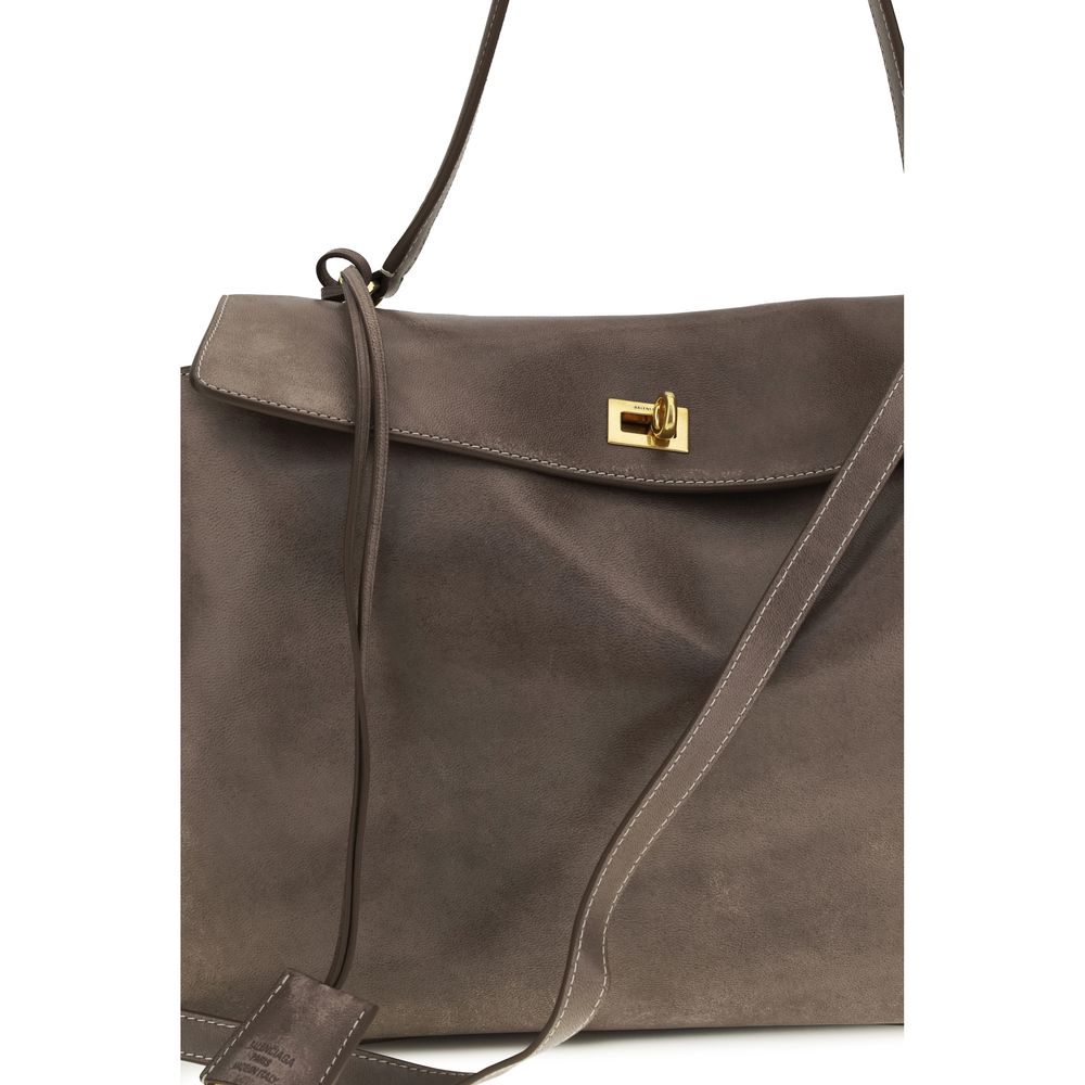 Balenciaga Graue Lammleder Schultertasche Ovis Aries Aries-4