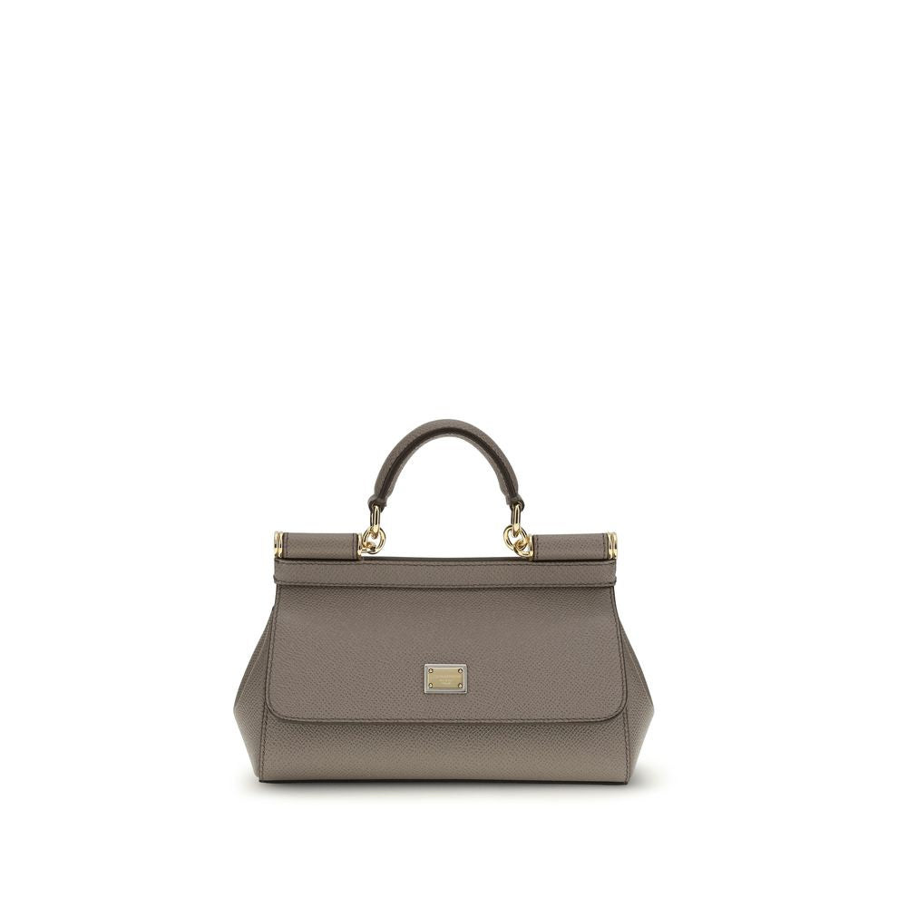 Dolce & Gabbana Braune Kalbsleder Bos Taurus Schultertasche-1