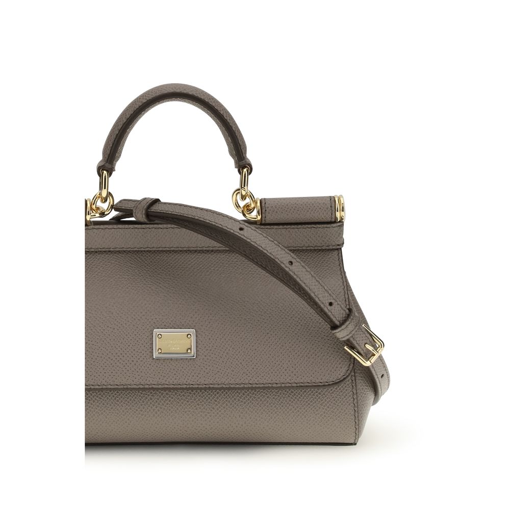 Dolce & Gabbana Braune Kalbsleder Bos Taurus Schultertasche-4