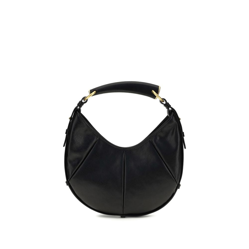 Saint Laurent Schwarze Bos Taurus Kalbsleder Schultertasche-1