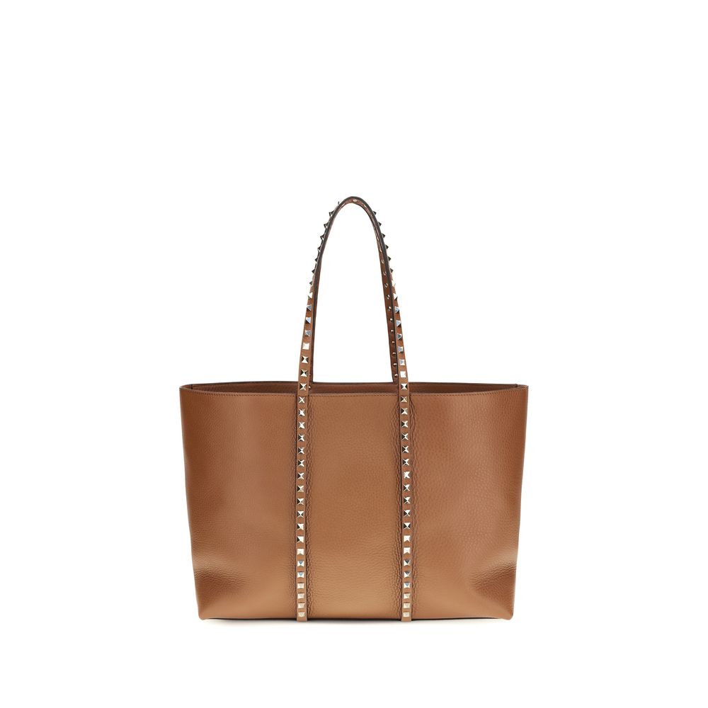Valentino Garavani Braune Kalbsleder Bos Taurus Schultertasche-1