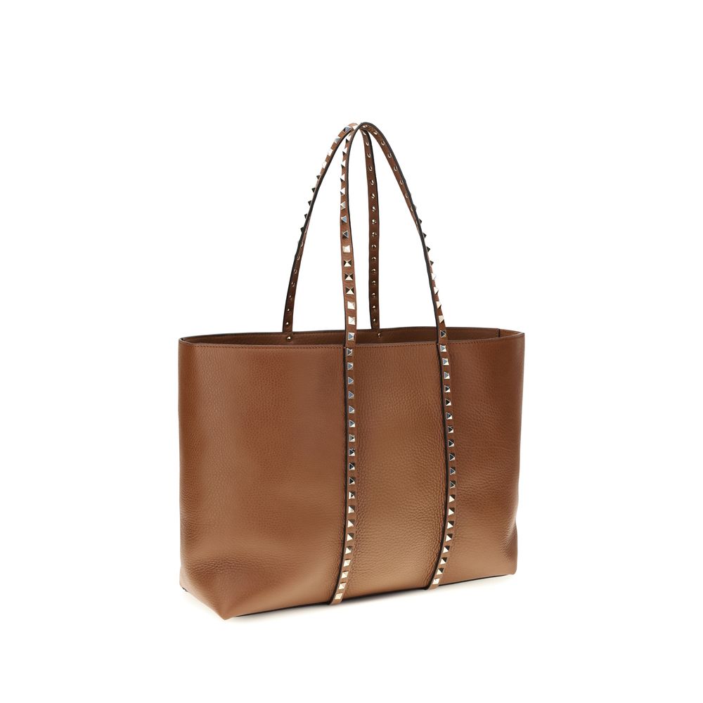 Valentino Garavani Braune Kalbsleder Bos Taurus Schultertasche-2