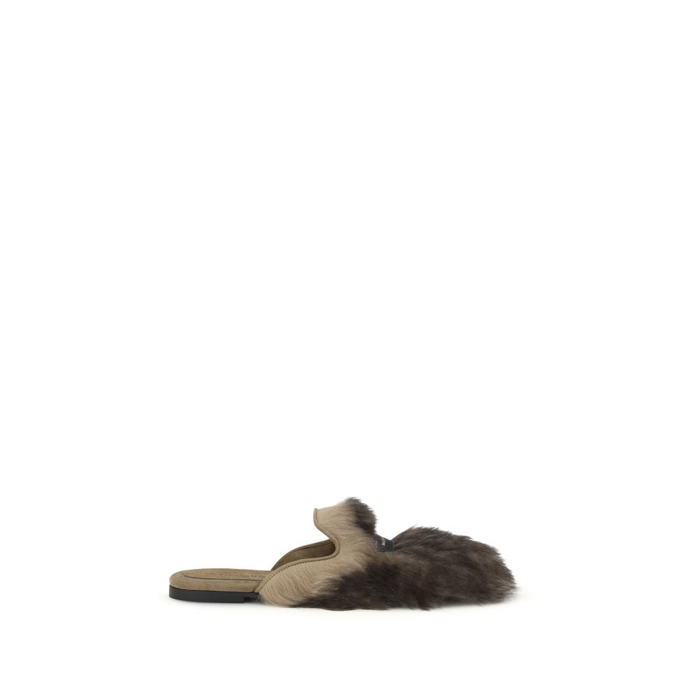 Dolce & Gabbana Graue Lamm Ovis Aries Aries Mules-1