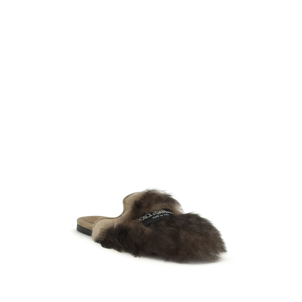 Dolce & Gabbana Graue Lamm Ovis Aries Aries Mules-2