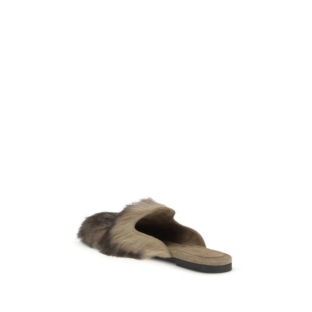 Dolce & Gabbana Graue Lamm Ovis Aries Aries Mules-3