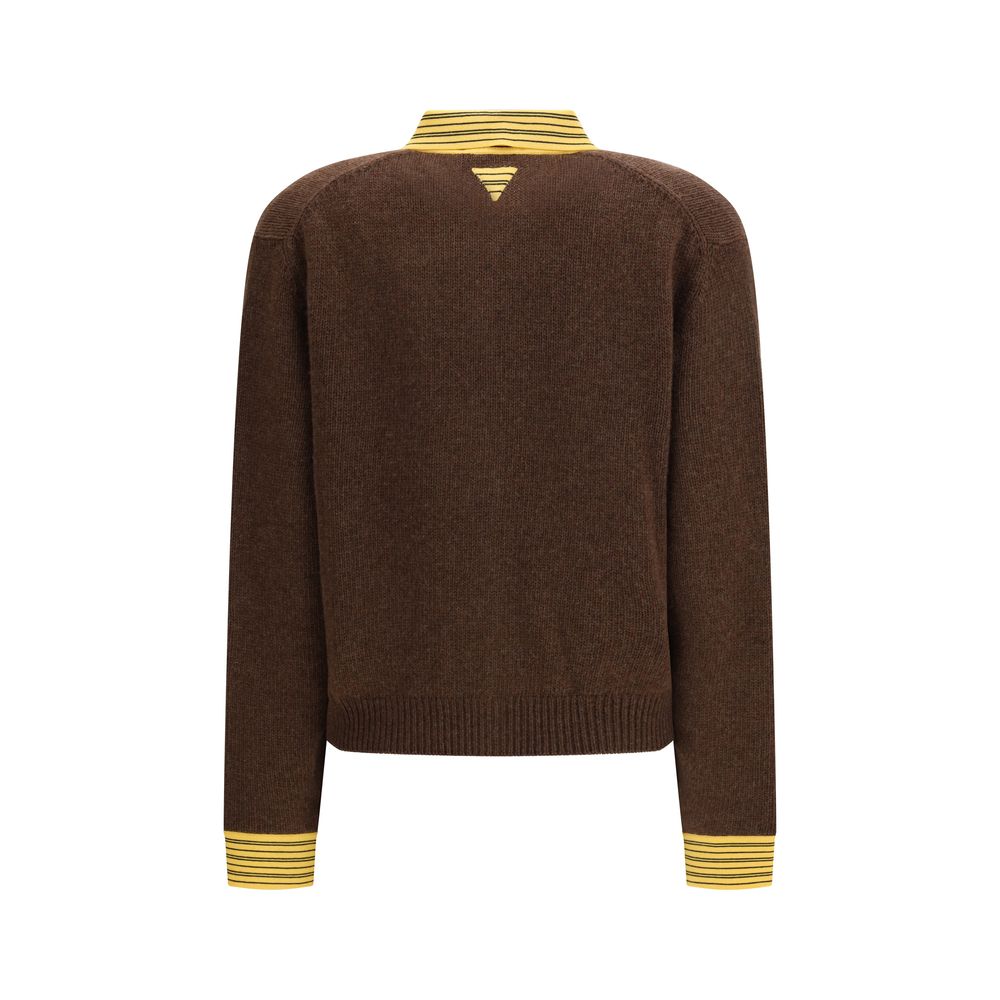 Prada Brauner Kaschmir-Strickjacke-2