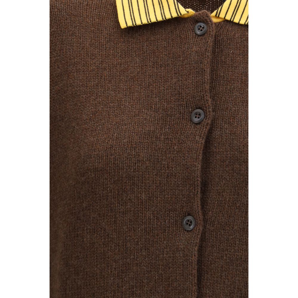 Prada Brauner Kaschmir-Strickjacke-3