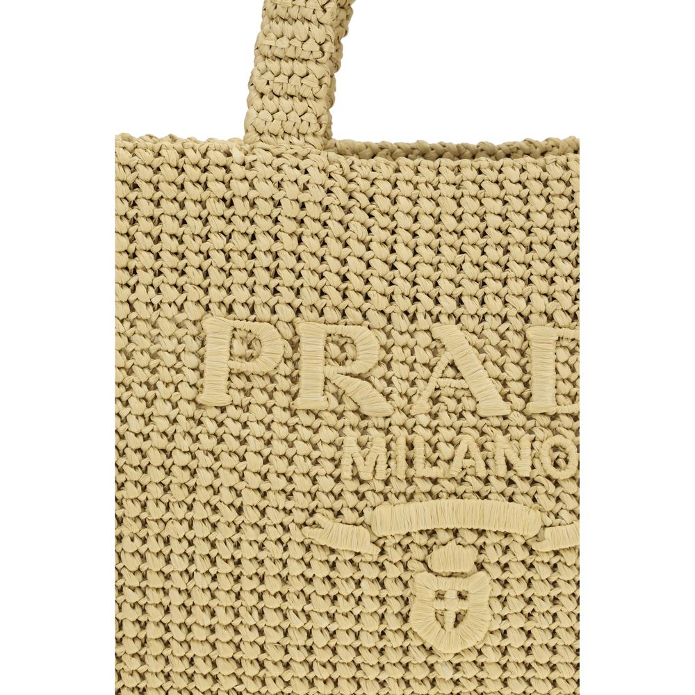 Prada Beige Raffia Shoulder Bag-4