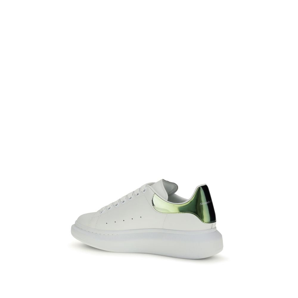 Alexander McQueen White Bos Taurus Calfskin Platform Sneakers-3