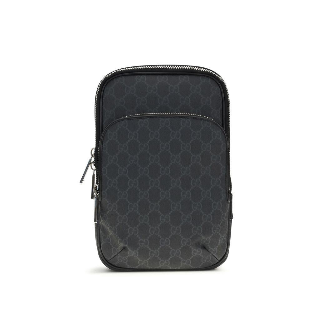 Gucci Schwarze Schultertasche aus Polyurethan-1