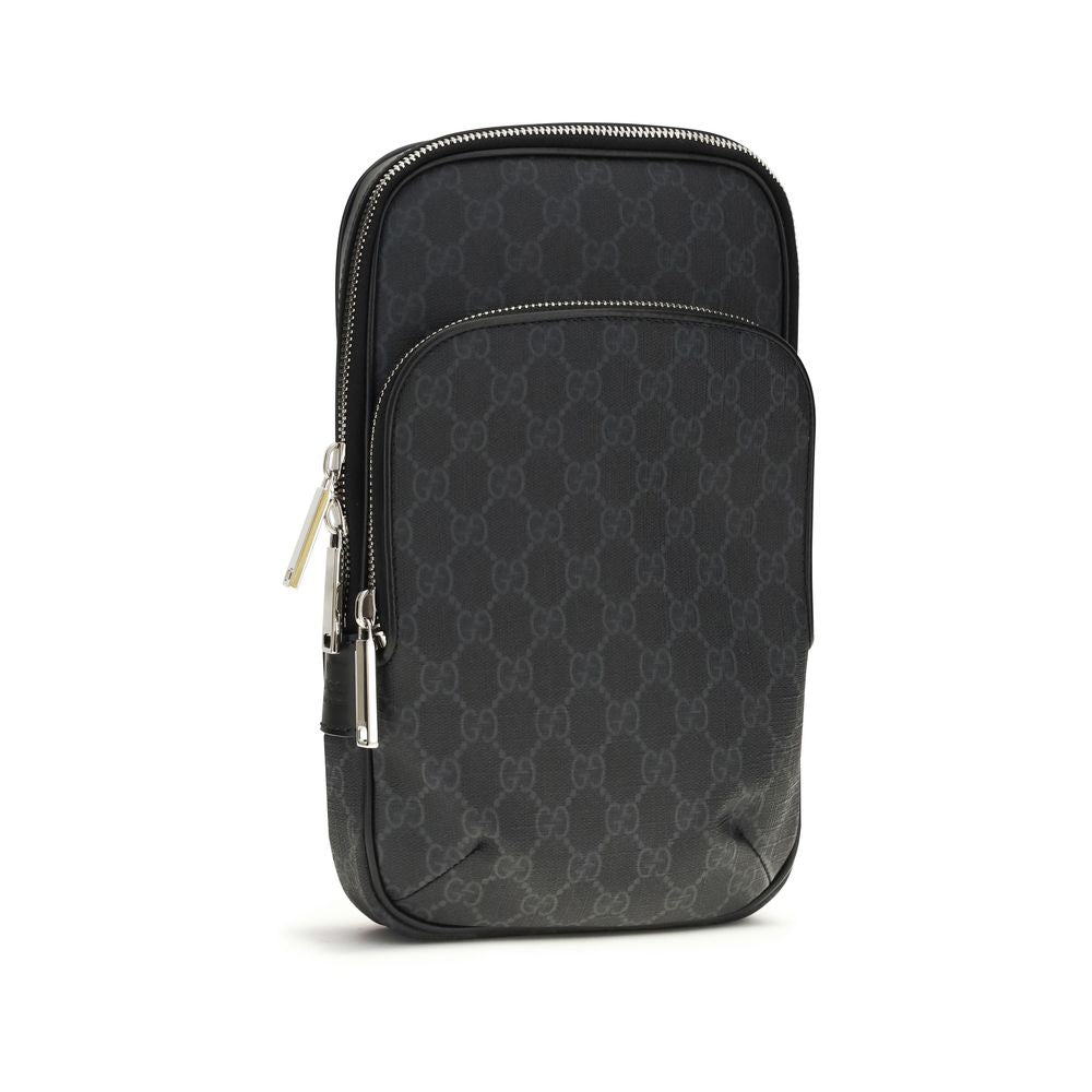 Gucci Schwarze Schultertasche aus Polyurethan-2