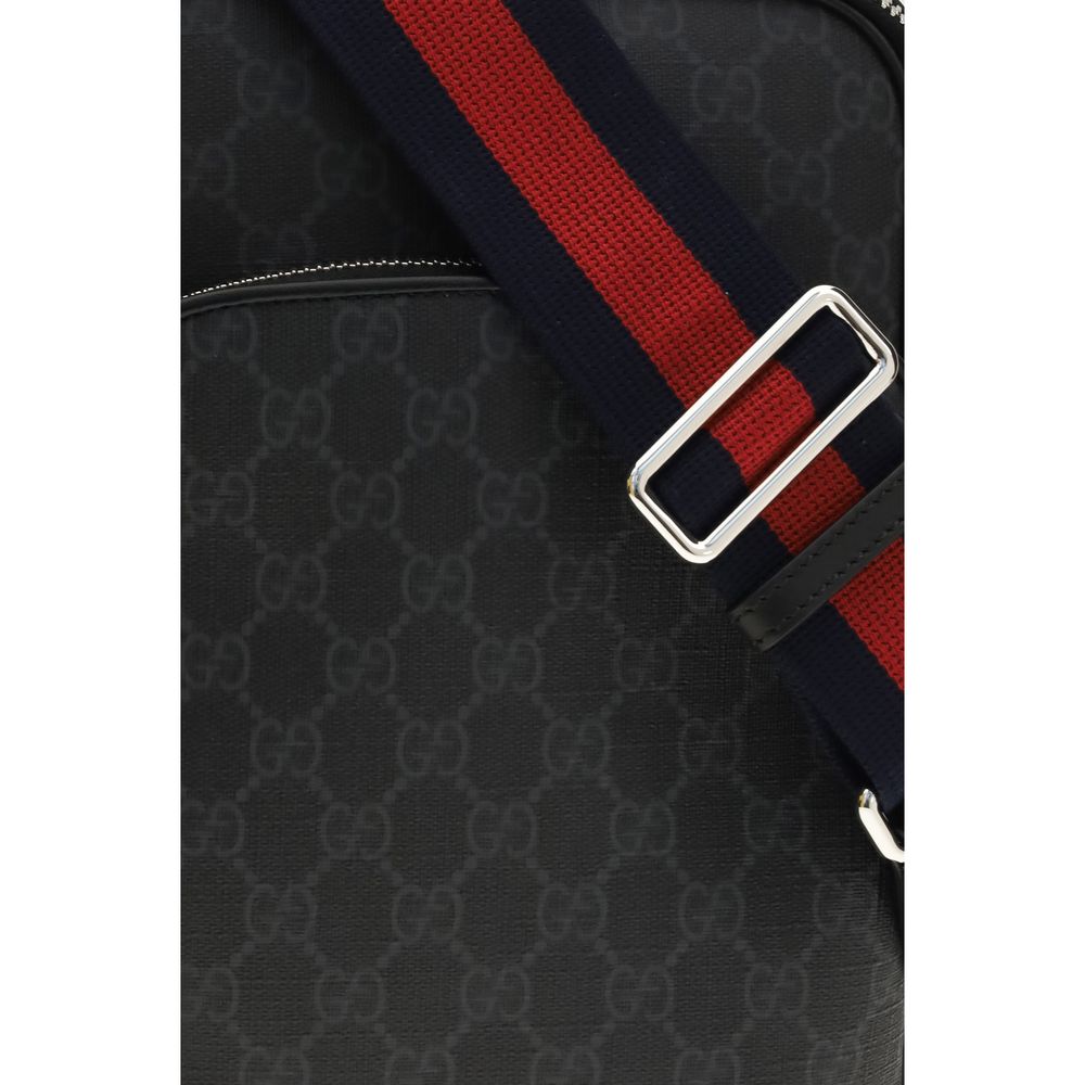 Gucci Schwarze Schultertasche aus Polyurethan-4