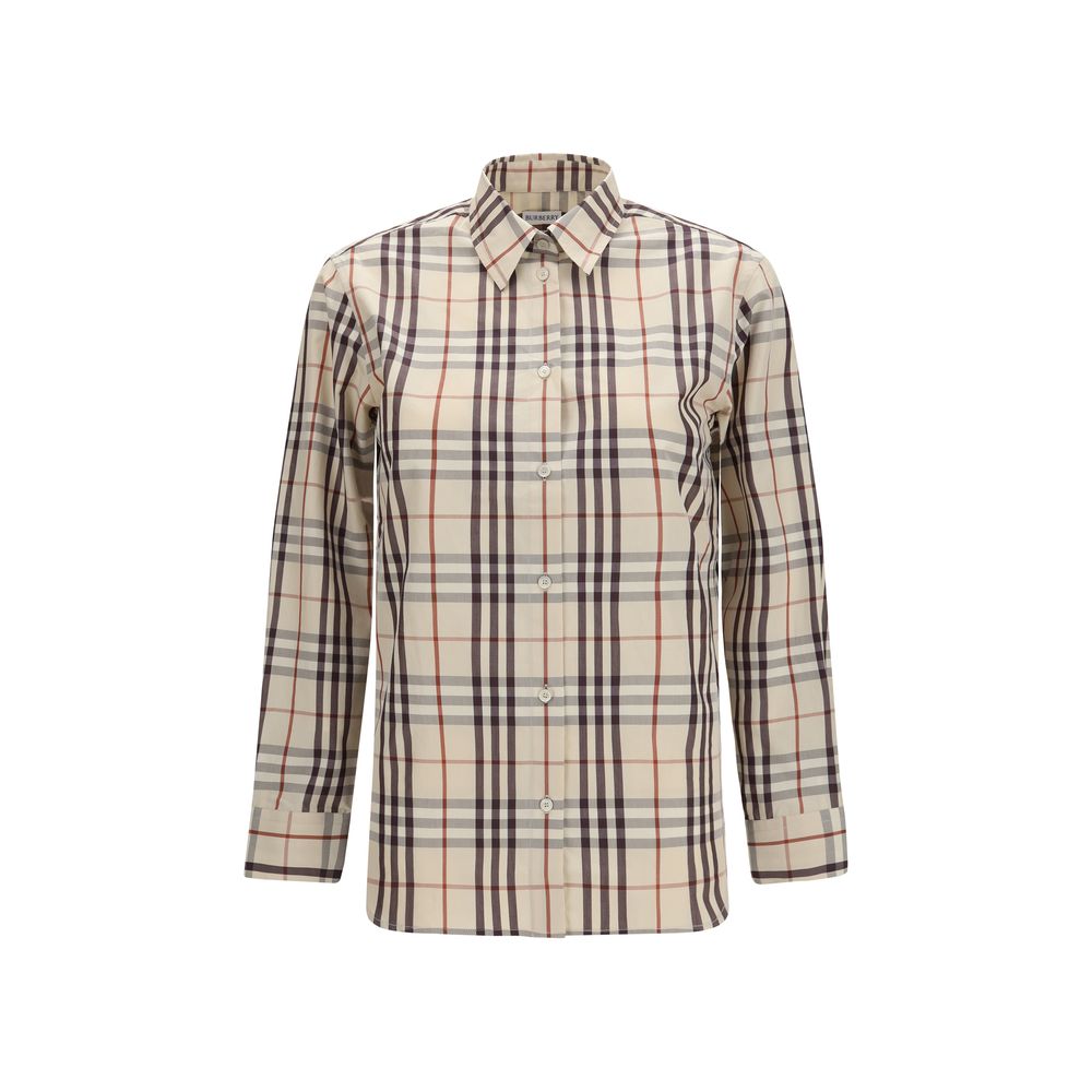 Burberry Beige Cotton Patterned Shirt-1