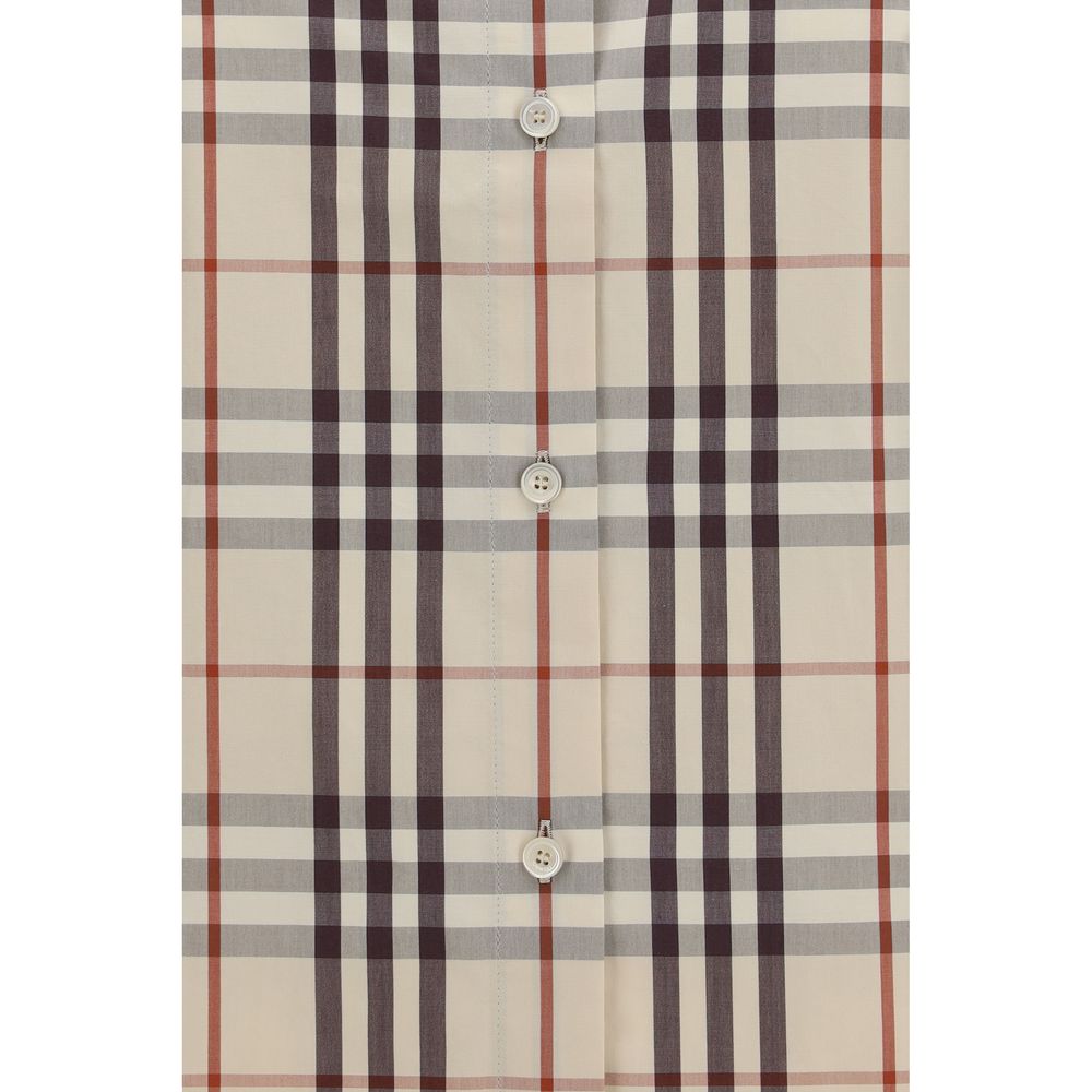 Burberry Beige Cotton Patterned Shirt-3