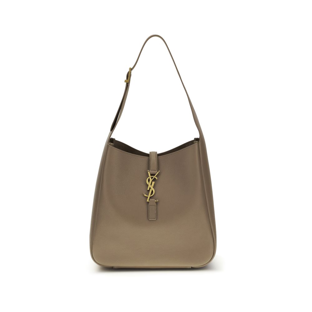 Saint Laurent Graue Bos Taurus Kalbsleder Schultertasche-1