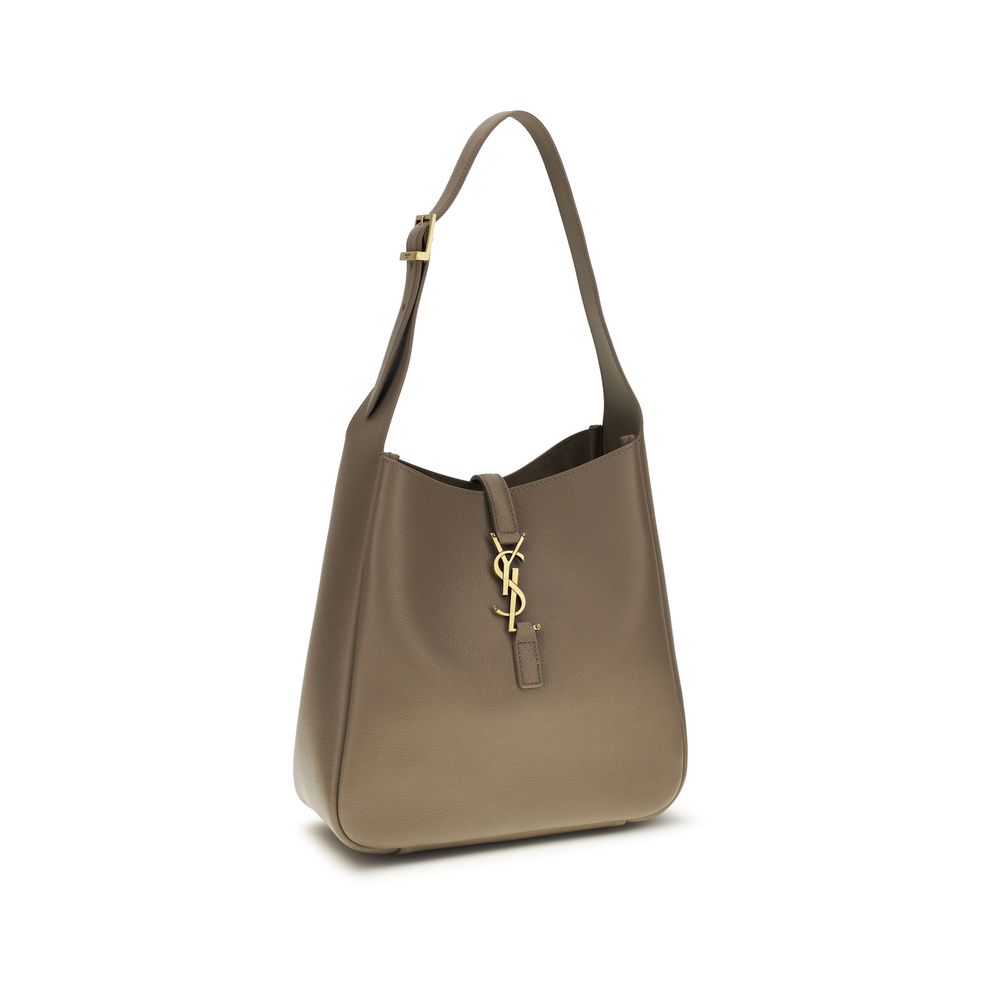 Saint Laurent Graue Bos Taurus Kalbsleder Schultertasche-2