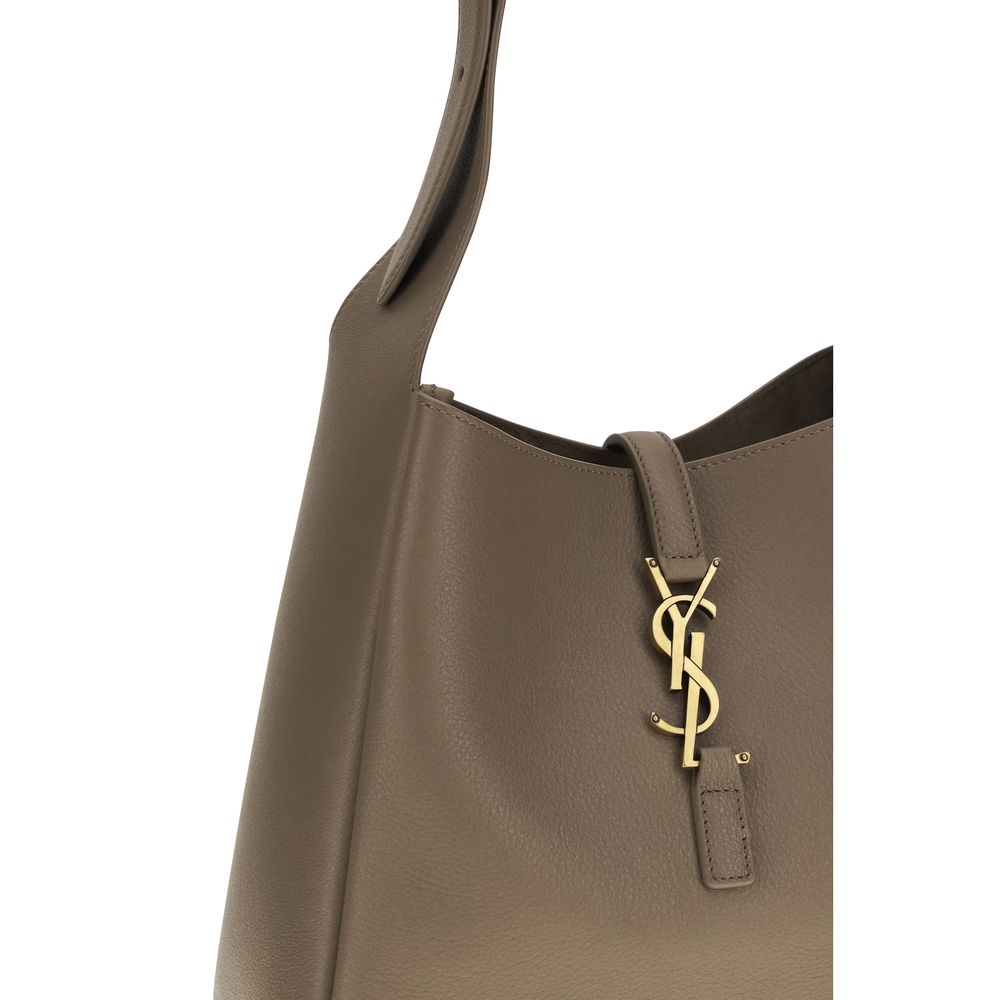 Saint Laurent Graue Bos Taurus Kalbsleder Schultertasche-4