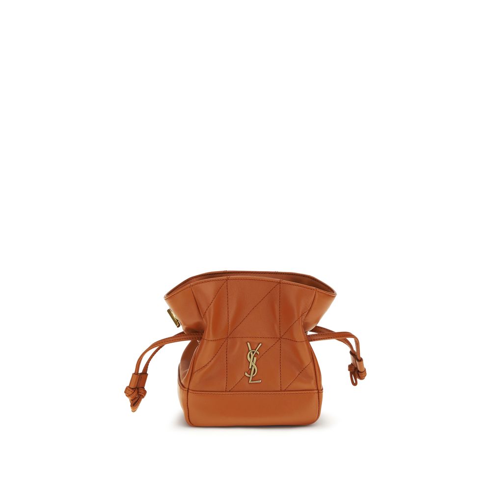 Saint Laurent Orange Lamm Ovis Aries Aries Clutch Bag-1