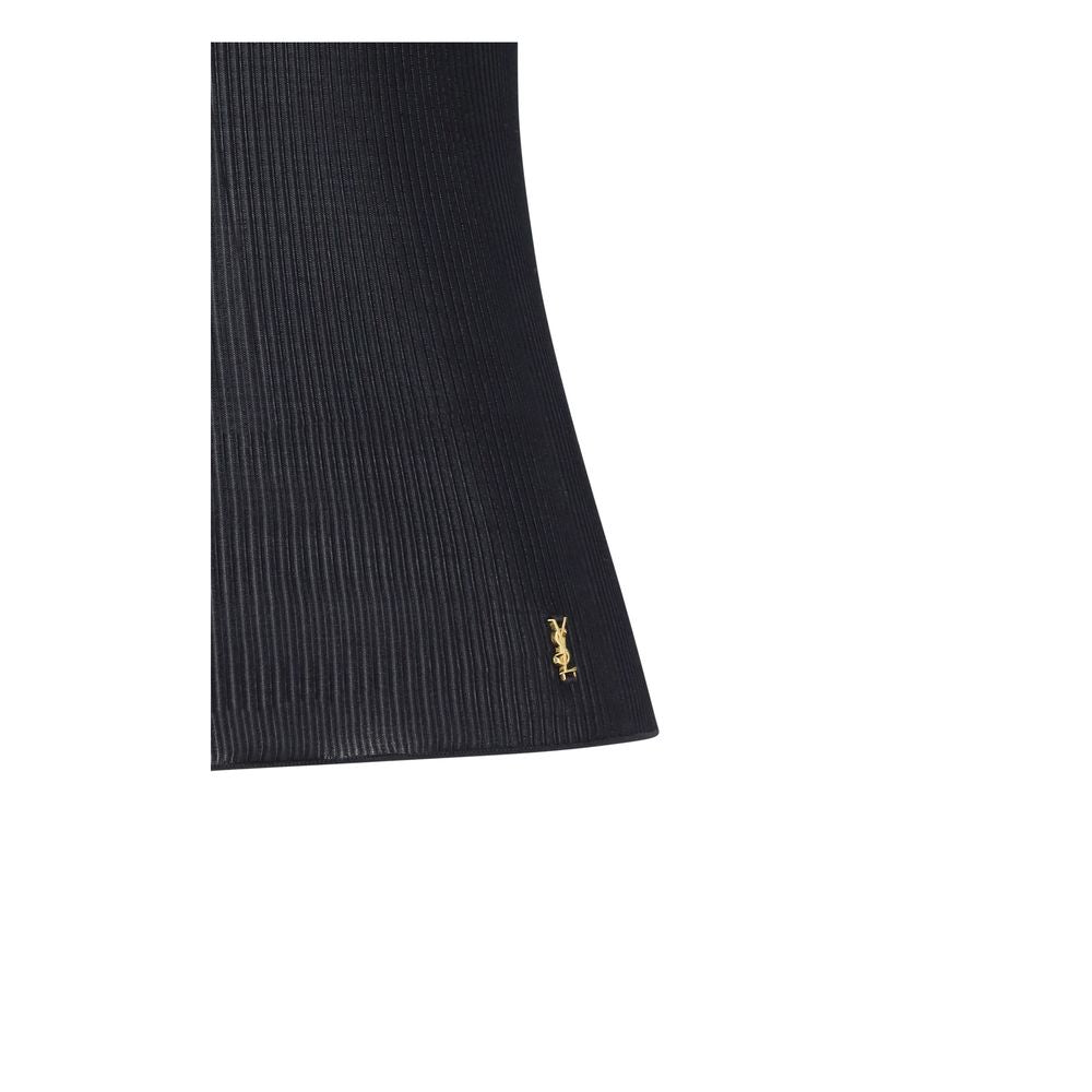 Saint Laurent Black Sleeveless Silk Top-3