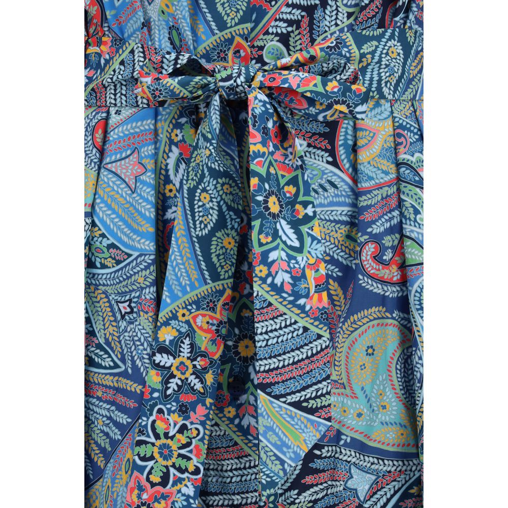 Etro Blaues Baumwoll-Freizeitkleid-3