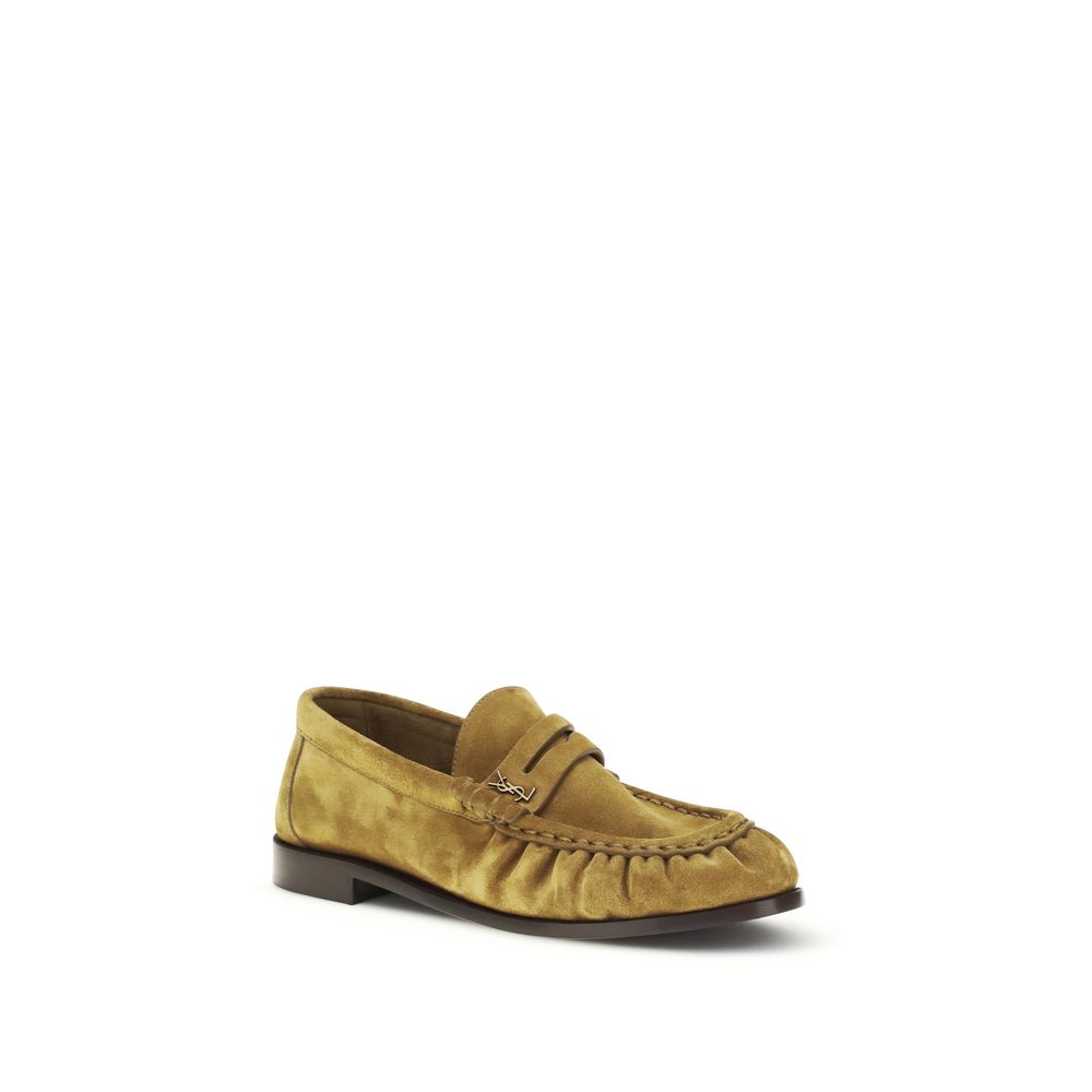 Saint Laurent Beige Kalbsleder Bos Taurus Slipper-Loafer-2