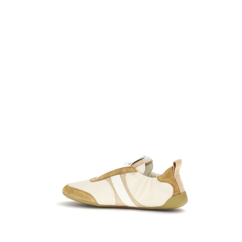 Chloé Beige Goatskin Athletic Sneakers-3