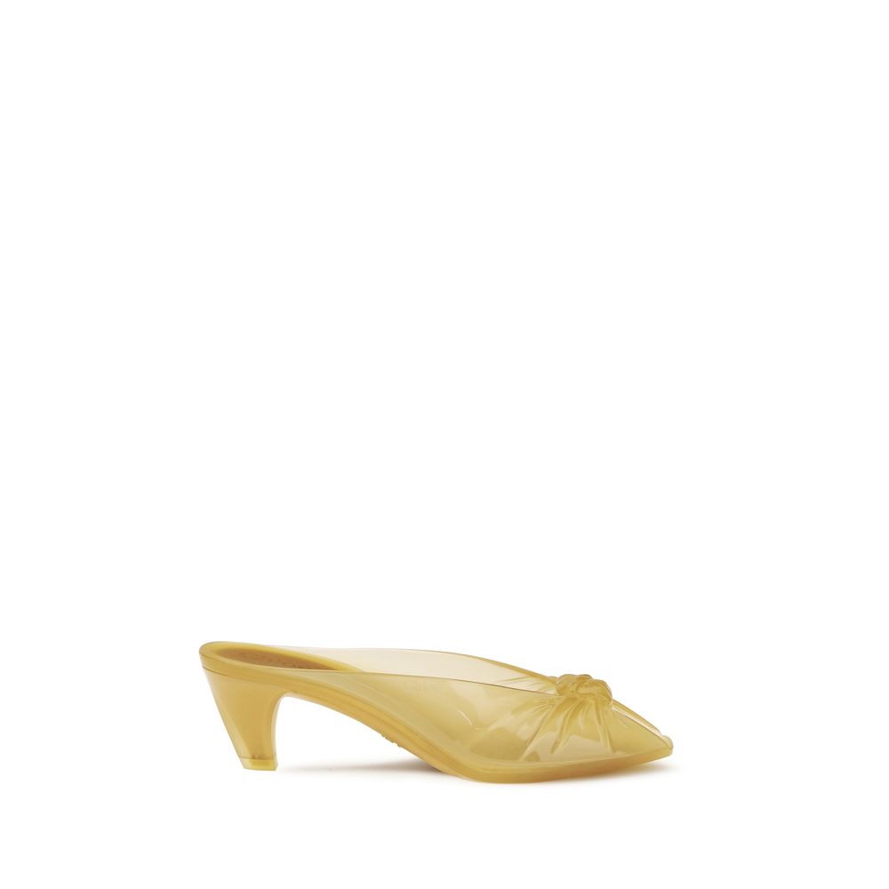 Chloé Beige Gummipantoletten-1