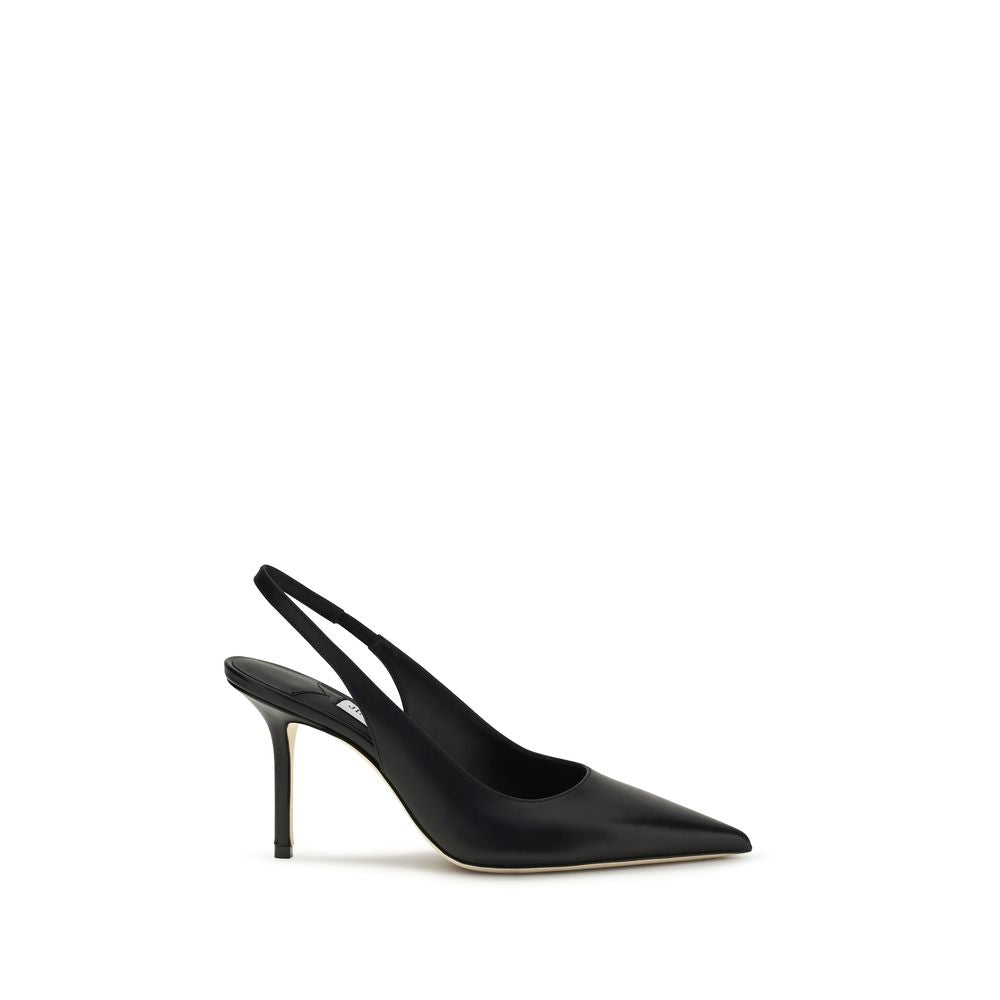 Jimmy Choo Schwarze Bos Taurus Kalbsleder Plateau-Pumps-1