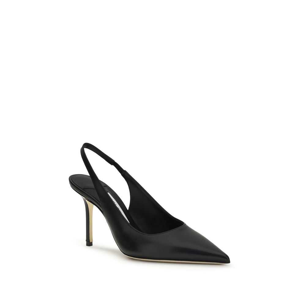 Jimmy Choo Schwarze Bos Taurus Kalbsleder Plateau-Pumps-2