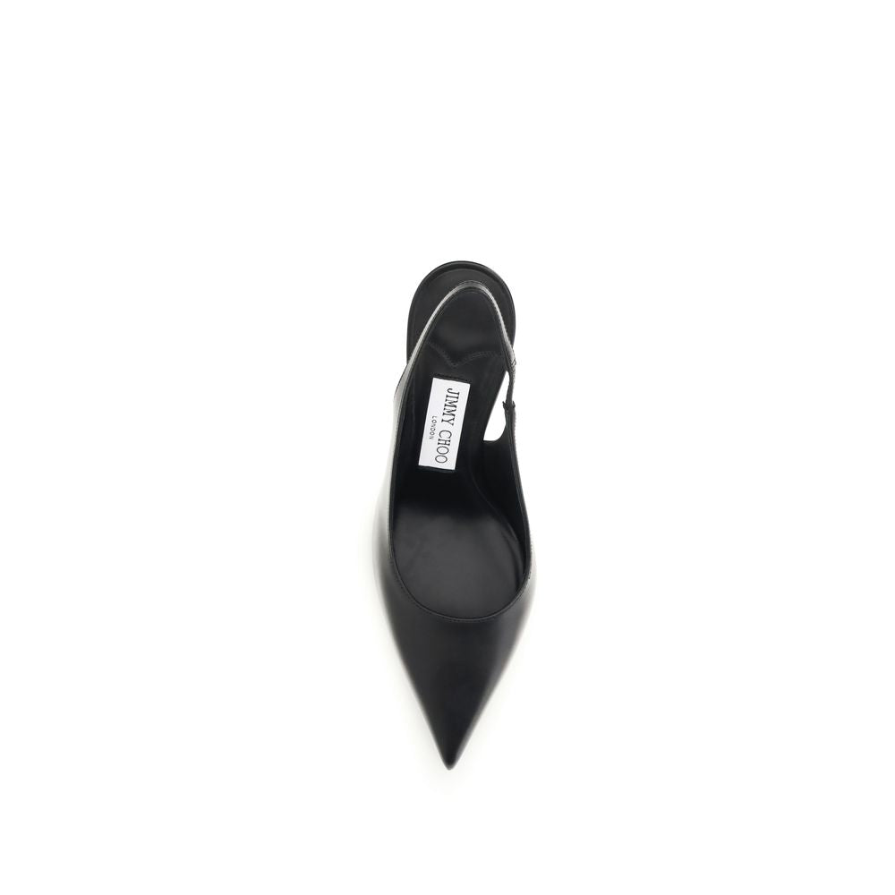 Jimmy Choo Schwarze Bos Taurus Kalbsleder Plateau-Pumps-4