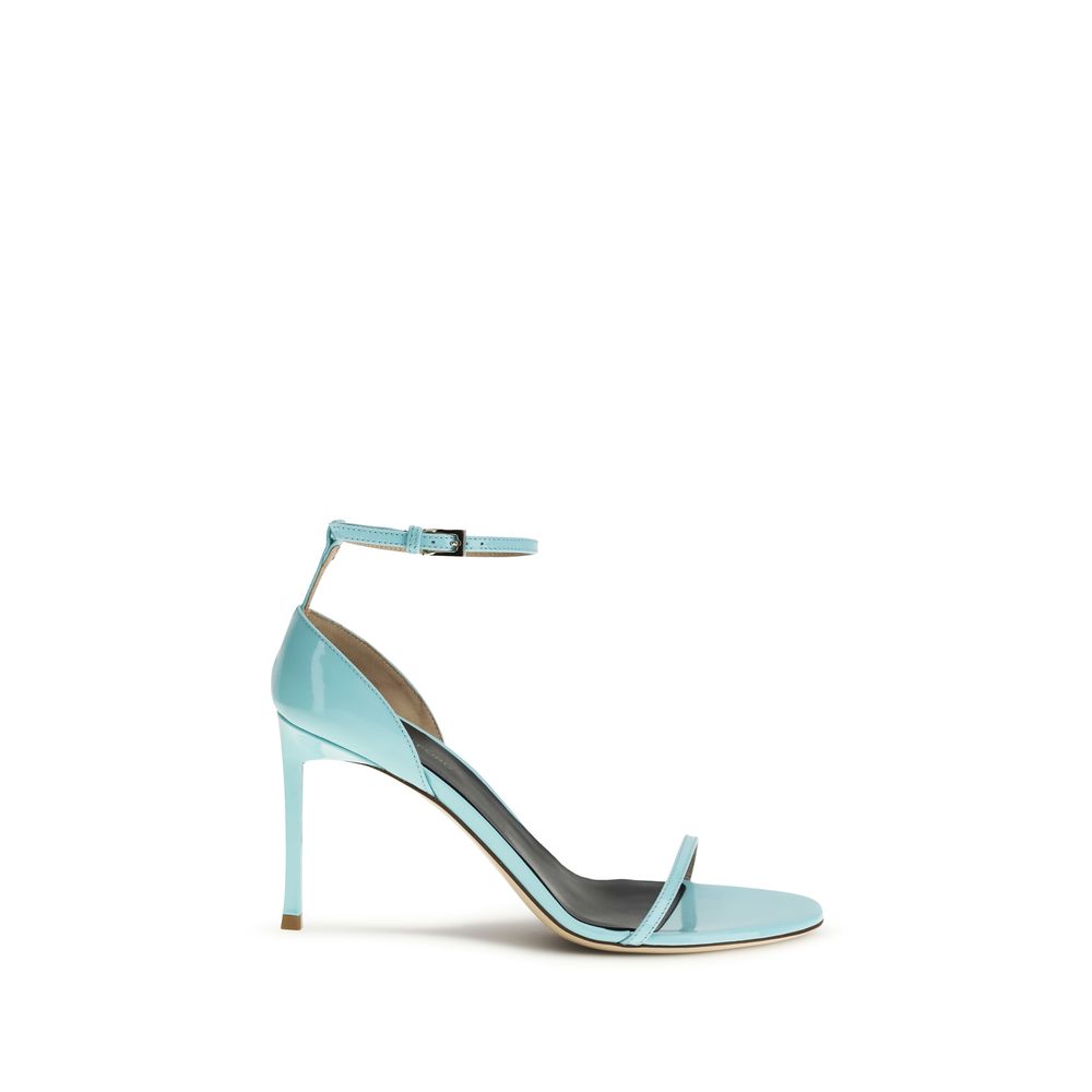 Tom Ford Sandale mit Stiletto-Absatz aus blauem Kalbsleder Bos Taurus-1