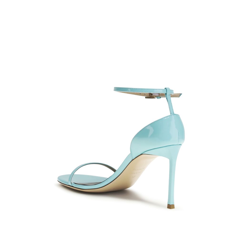Tom Ford Sandale mit Stiletto-Absatz aus blauem Kalbsleder Bos Taurus-3